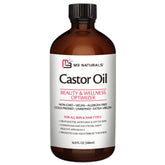 M3 Naturals castor oil bottle in glass promotes skin hydration