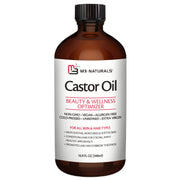M3 Naturals castor oil bottle in glass promotes skin hydration