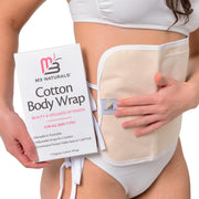 M3 Naturals Castor Oil Wrap interior view with organic cotton flannel for skin-friendly contact.