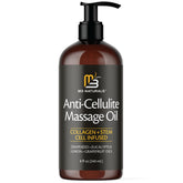 M3 Naturals Firming Oil bottle pour showing easy, smooth application for skin