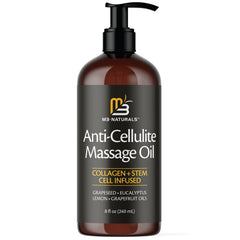 M3 Naturals Firming Oil bottle pour showing easy, smooth application for skin