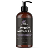 M3 Naturals Lavender Massage Oil bottle showing the product and label
