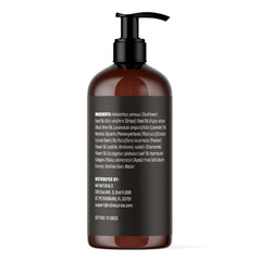 Close-up texture of M3 Naturals Lavender Massage Oil showing smooth consistency