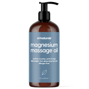 M3 Naturals magnesium massage oil bottle for soothing sore muscles after workout