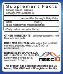 MAAC10 NMN capsules shown for daily energy and NAD+ precursor.