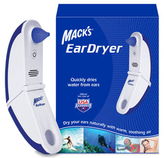 Mack's Ear Dryer front view showing compact, travel-friendly design for after-swim drying.
