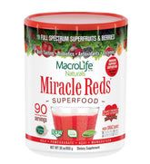 MacroLife Naturals Miracle Reds bottle pour shows easy daily use