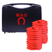 MAG kit of 20 red ferrite magnets for biomagnetism sessions