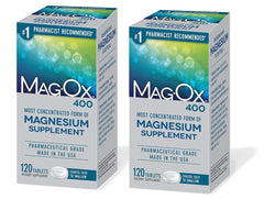 Mag-Ox 400 bottle front view for daily magnesium support.