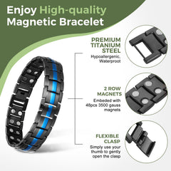 MagEnergy bracelet features double-row magnets for reliable daily wear