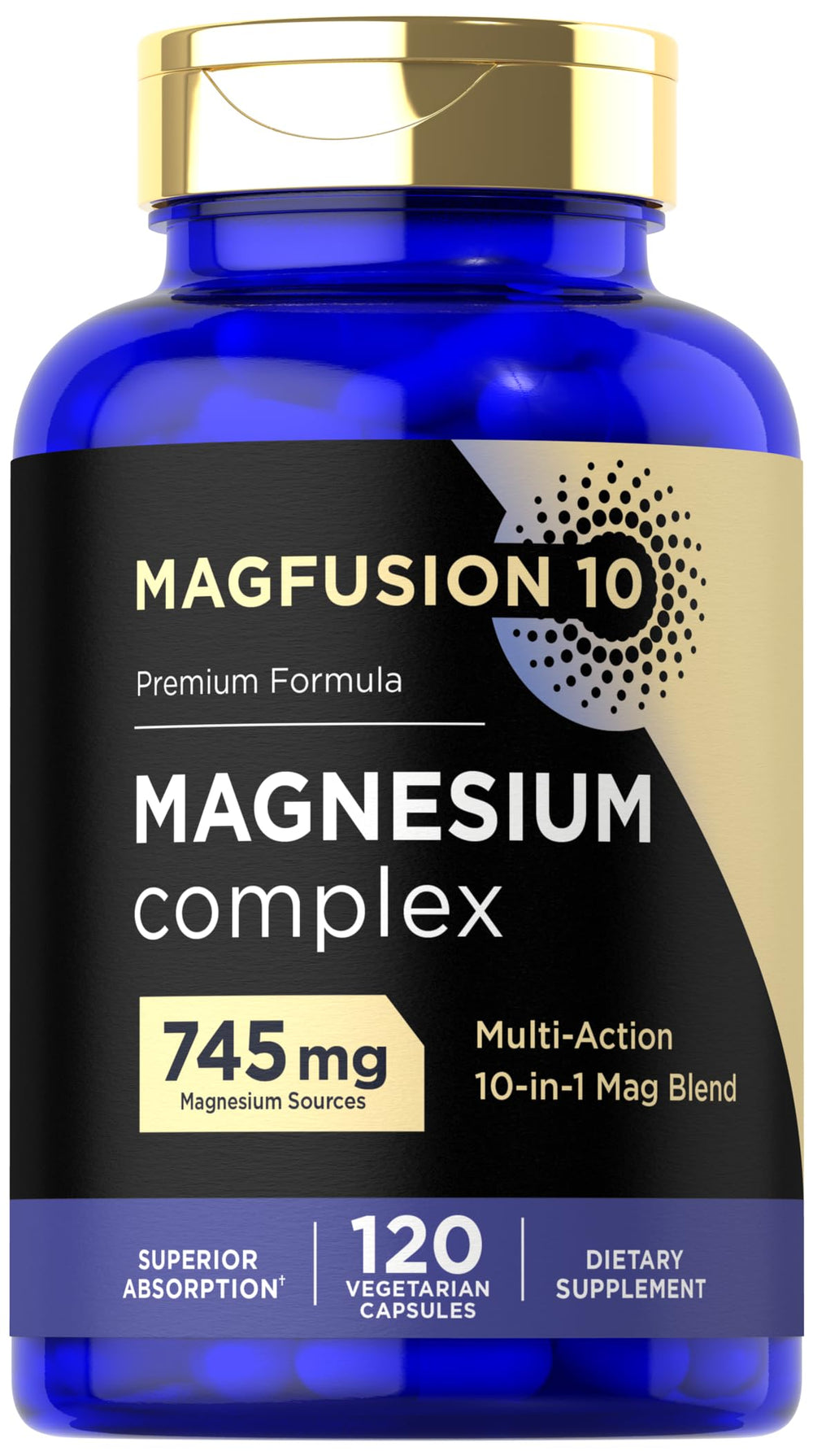 Magfusion-10 bottle front offers convenient daily magnesium support in a clean, modern package