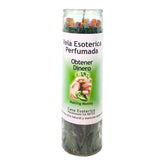 MAGICK SPACE Money-Palm Wax Candle Green with focus on lucrative opportunities