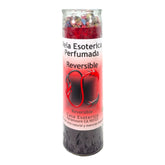 MAGICK SPACE Reversible Palm Wax Candle in red, supporting sacred ritual ambiance