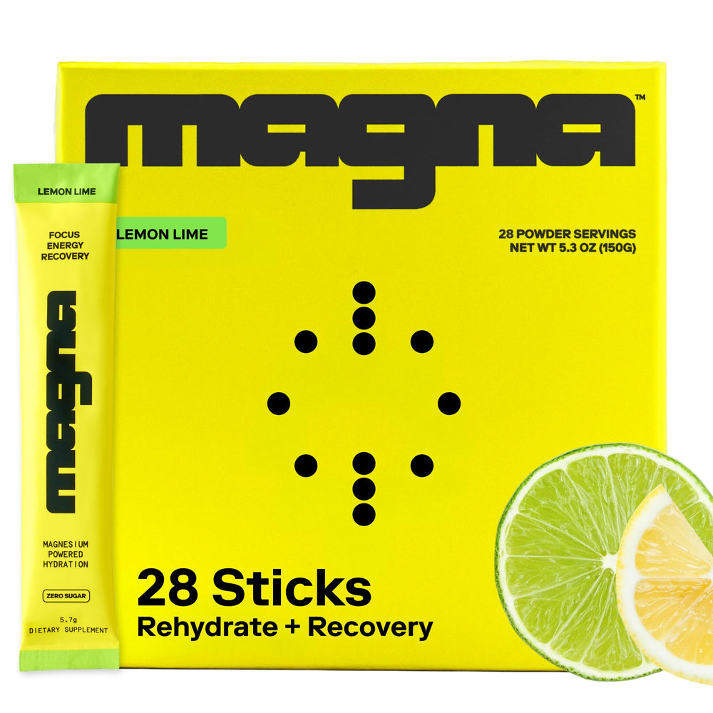 MAGNA Electrolytes canister close-up highlighting hydration ingredients for daily use