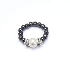 MagneHealth large white magnet bead detail for wellness and style.