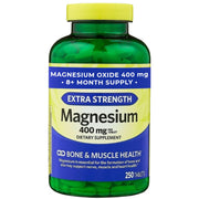Magnesium oxide 400mg tablet bottle for daily wellness.