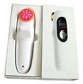 MAGNETOE red-light device front view shows dual wavelengths for at-home relaxation.