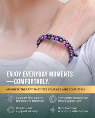 MagnetRX amethyst crystal beads closeup for calm daily wear.