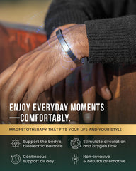 MagnetRX bracelet highlights durable, medical-grade 316L stainless steel construction.