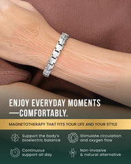MagnetRX EllipseMAX butterfly clasp closeup — secure closure for all-day confidence.