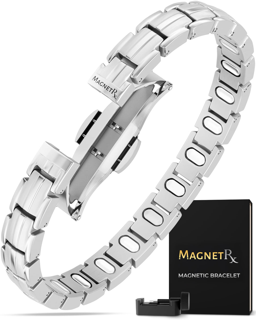MagnetRX EllipseMAX titanium bracelet for women — ellipsemax-titanium-womens-bracelet, comfortable daily wear.