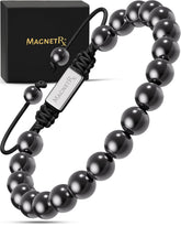 MagnetRX hematite bracelet with 8mm beads for everyday calm and style.