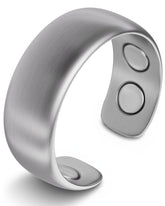 MagnetRX magnetic ring in brushed silver for durable everyday wear