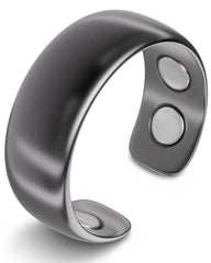 MagnetRX gunmetal magnetic ring close-up with four magnets for durability