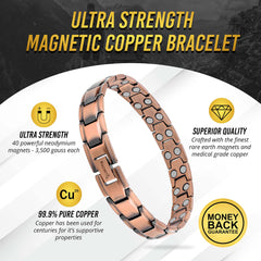 MagnetRX copper bracelet with brushed finish highlights authentic copper look