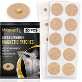 MagnetRX spot magnets on patch delivering targeted 3500-gauss stimulation for acupressure points