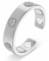 MagnetRX women's ring front view with crystal accents for everyday style.