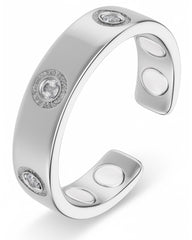 MagnetRX women's ring front view with crystal accents for everyday style.