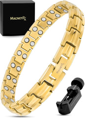 MagnetRX Women's Ultra Strength Bracelet in gold, ideal for daily elegance and comfort