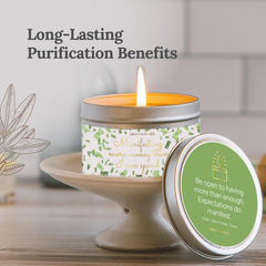 Magnificent 101 Manifest Money Candle wax close-up shows natural soy finish
