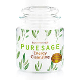 Magnificent 101 Pure Sage Energy Candle closeup with natural soy wax and sage aroma.