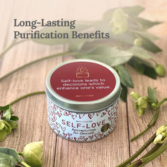 Magnificent 101 self-love candle sage rose lavender scent for mindful evenings.