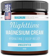 Magnum Solace Nighttime Magnesium Lotion bottle for a soothing bedtime routine