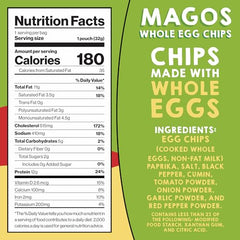 Magos Egg Chips showcasing crisp pita-style texture ideal for dips.