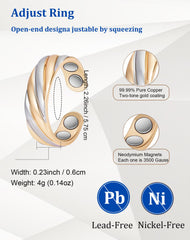 MagSølv copper rings adjustable design showing easy, comfortable fit