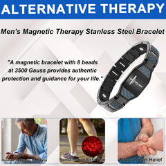 MagVIVACE carbon fiber look bracelet close-up in black for modern elegance.