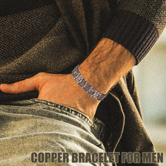 Close-up of copper texture showing hypoallergenic material and smooth, durable finish.