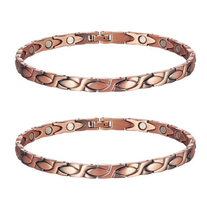 MagVIVACE pure copper anklet front view for timeless daily wear.