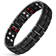 Mahnco Magnetic Bracelet closeup in matte black finish for versatile daily wear.