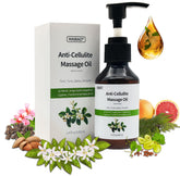 Maibao anti-cellulite oil bottle with Neroli scent promoting firming and smooth skin.