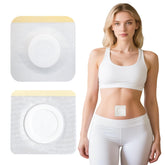 Maibao castor oil pack wrap on belly button for secure, skin-friendly daily patch use