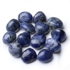 Maibaota blue sodalite stones bulk: tumbled crystals for meditation and mental clarity.