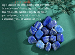 Maibaota Lapis Lazuli tumbled stones — smooth, polished gems for jewelry making and crystal grids.