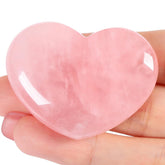 MAIBAOTA rose quartz heart 45mm front view, ideal romantic gift and decor