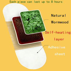 MAIKUNI moxibustion patch applied on skin for targeted comfort