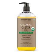 Majestic Pure Castor Oil 16oz bottle for versatile hair and skin care.
